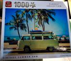 Puzzle vintage d'été Van vw bus 1000 pièces, Comme neuf, Enlèvement ou Envoi