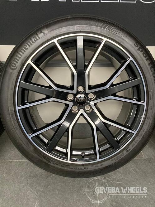 22” originele Audi Q8 / SQ8 velgen + banden 5x112 4M8 601 02, Autos : Pièces & Accessoires, Pneus & Jantes, Pneus et Jantes, Pneus été