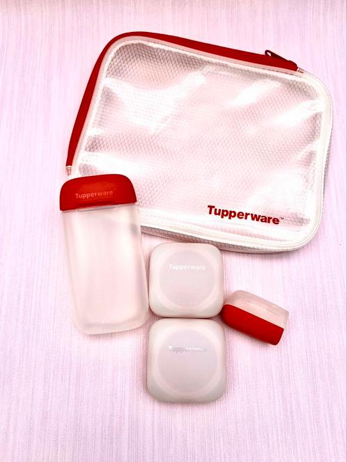 Tupperware Limited Edition! toilettas met toebehoren - rood, Huis en Inrichting, Keuken | Tupperware, Zo goed als nieuw, Rood