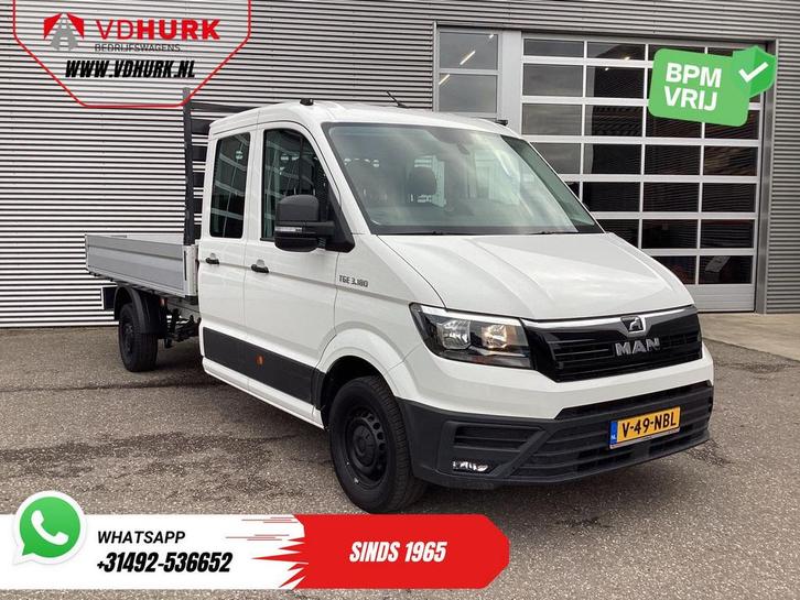 MAN TGE 3.180 DSG Aut. DC Dubbel Cabine BPM VRIJ! Open Laadb, Auto's, Bestelwagens en Lichte vracht, Bedrijf, ABS, Airconditioning