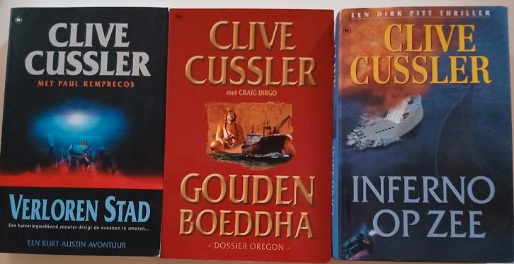 Avonturenthrillers Clive CUSSLER, Boeken, Avontuur en Actie, Gelezen, Ophalen