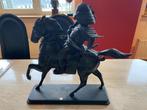 Samuraï à cheval en bronze 45cm, Antiquités & Art, Bronze, Enlèvement ou Envoi