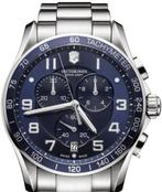 Victorinox Swiss Army Chrono Classic Xls Blue, Handtassen en Accessoires, Horloges | Heren, Overige merken, Staal, Staal, Zo goed als nieuw