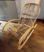 Fauteuil à bascule en rotin Rohé Noordwolde, Pays-Bas 1960-1, Midcentury, Enlèvement, Une personne, Utilisé