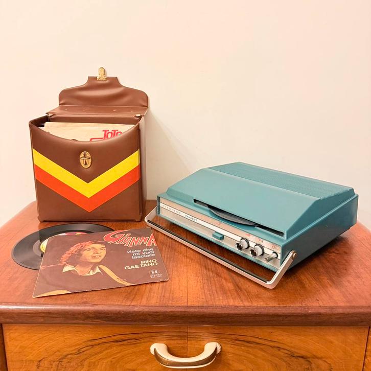 TOURNE-DISQUE VINYLE EUROPHON FONOJET BLUE JEANS 1960, TV, Hi-fi & Vidéo, Tourne-disques, Utilisé, Tourne-disque, Autres marques