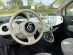 Fiat 500 automaat 1.2 benzine, Stof, 1242 cc, Wit, Grijs