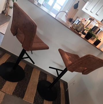 Barstoel 2 stuks Montecito (Weba) cognackleur beschikbaar voor biedingen