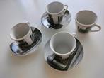 4 kopjes en 3 schoteltjes voor espresso koffie, Overige materialen, Ophalen of Verzenden, Zo goed als nieuw, Overige stijlen