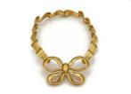 Collier Yves Saint Laurent plaquée or vintage, Ophalen of Verzenden, Zo goed als nieuw, Goud, Goud