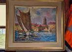 Schilderij op doek haven, Ophalen