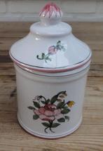 Franse Moustiers pot met deksel,  bloemen, Antiek en Kunst, Ophalen of Verzenden