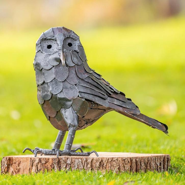 Hibou en métal, Jardin & Terrasse, Statues de jardin, Neuf, Animal, Métal, Enlèvement ou Envoi