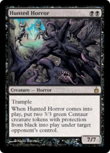 Hunted Horror - RAV - MTG - beter dan gd, Hobby en Vrije tijd, Verzamelkaartspellen | Magic the Gathering, Ophalen of Verzenden