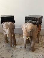 2 houten olifanten, Verzamelen, Nieuw, Gewei of Kop