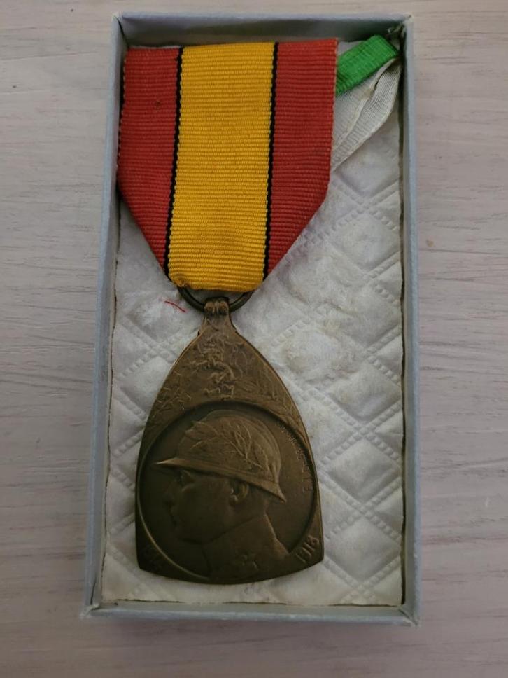 Herdenkingsmedaille van de campagne 1914-1918, Verzamelen, Militaria | Algemeen, Landmacht, Lintje, Medaille of Wings, Ophalen of Verzenden