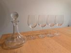 4 verres à vin et carafe, Enlèvement, Comme neuf, Autres types