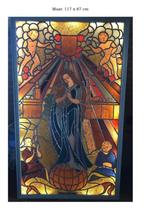 Gebrandschilderd Glas in Lood ,,Heilige Agnes", Antiek en Kunst, Ophalen