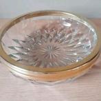 Grand bol à rebord en métal doré de Val Saint Lambert, Enlèvement, Balance