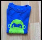 Blauw shirtje met fluo aapje maatje 86/92., Kinderen en Baby's, Kinderkleding | Maat 92, Ophalen of Verzenden, Zo goed als nieuw