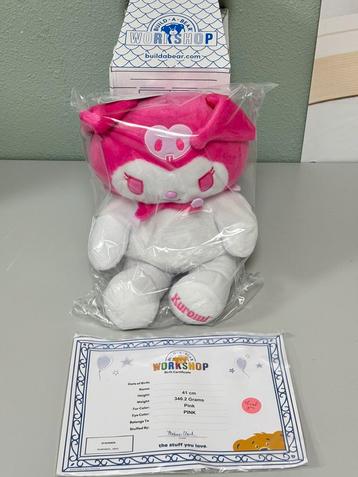Kuromi Pink - Zeldzaam - Build a bear + doos certificaat pop beschikbaar voor biedingen