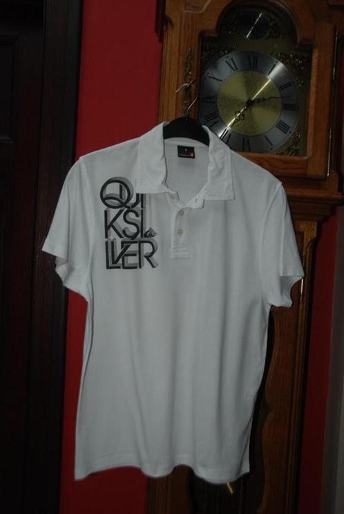 Herenpoloshirt „Quiksilver” wit Korte mouwen Maat S like 9, Kleding | Heren, Polo's, Zo goed als nieuw, Maat 46 (S) of kleiner