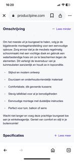 4 delige loungeset NIEUW, Ophalen, Nieuw, Loungeset, Overige materialen