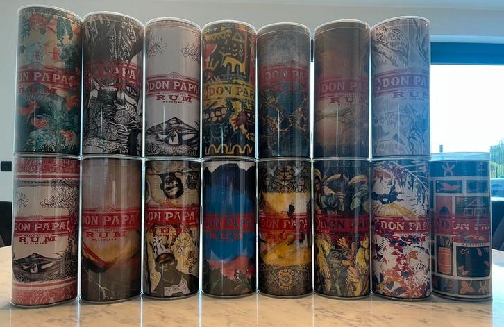 Don papa prototype cannisters, Verzamelen, Wijnen, Nieuw, Vol, Ophalen