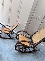 Vintage THONET schommelstoelen, set cannage rotan, Enlèvement