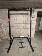 Squat rack en 1x barbell (10kg), Sport en Fitness, Fitnessmaterialen, Ophalen, Gebruikt