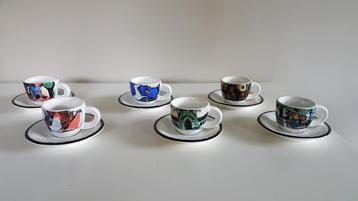 6 prachtige espressotassen van mokafina, serie gallerie, Enlèvement ou Envoi, Comme neuf, Autres styles, Tasse(s) et/ou soucoupe(s)