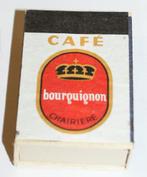 Oud volle luciferdoosje Café Bourguignon 50's, Nieuw, Ophalen of Verzenden, Luciferdoosjes of -merken