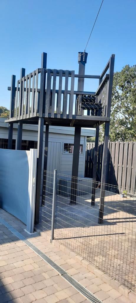 ZIP-LINE KABELBAAN met toebehorende 1000€, Kinderen en Baby's, Speelgoed | Buiten | Speelhuisjes, Gebruikt, Overige materialen