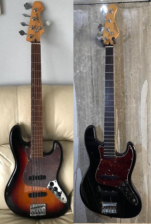 twee basgitaren Fenix by Young Chang, Muziek en Instrumenten, Snaarinstrumenten | Gitaren | Bas, Gebruikt, Elektrisch, 5-snarig