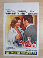 filmaffiche Romy Schneider Le mouton enrage filmposter, Rechthoekig Staand, Ophalen of Verzenden, Zo goed als nieuw, A1 t/m A3