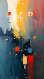 Kunstprint 'Gravity of Colors' op canvas 80x40x2 cm., Verzenden