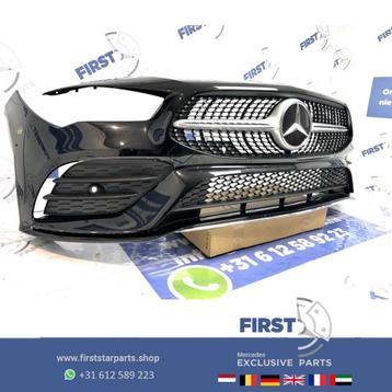 W118 C118 CLA AMG VOORBUMPER ZWART + DIAMOND GRIL 2018-2023 