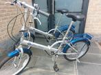 Minifiets, vouwfiets. Lichtgrijs + blauw, Fietsen en Brommers, Fietsen | Vouwfietsen, Ophalen of Verzenden, Gebruikt, Overige merken