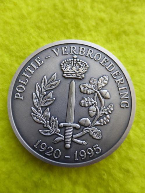 Penning Politie Gemeente MERKSEM, Timbres & Monnaies, Pièces & Médailles, Argent, Enlèvement ou Envoi