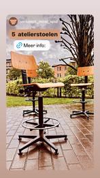 20 euro voor verstelbare atelierstoel op pootjes, Huis en Inrichting, Stoelen, Vijf, Zes of meer stoelen, Metaal, Gebruikt, Atelierstoel / architectenstoel