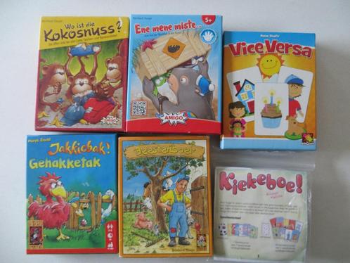 Pakket kinder kaartspelletjes (6 spellen), Hobby en Vrije tijd, Gezelschapsspellen | Kaartspellen, Gebruikt, Een of twee spelers