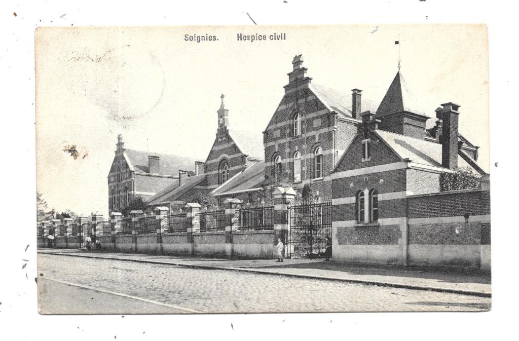 Soignies NA93: Hospice civil 1909, Collections, Enlèvement, Avant 1920, Affranchie, Hainaut