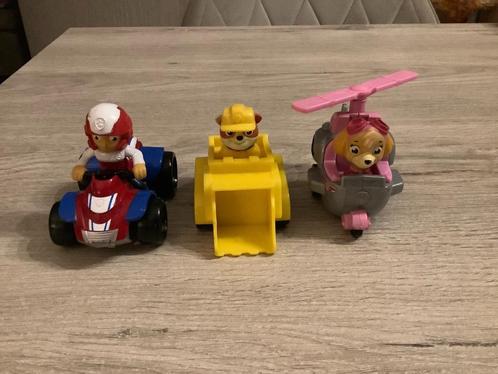 Paw Patrol verschillende characters met voertuig (7 cm), Kinderen en Baby's, Speelgoed | Actiefiguren, Zo goed als nieuw, Ophalen of Verzenden