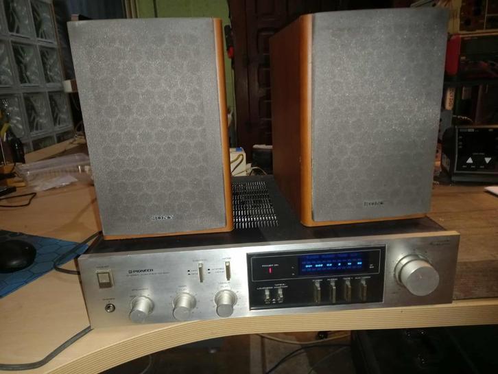 Amplificateur Vintage Pioneer SA-620 (1980's) + bafles Sony, Audio, Tv en Foto, Versterkers en Ontvangers, Gebruikt, Pioneer, Ophalen