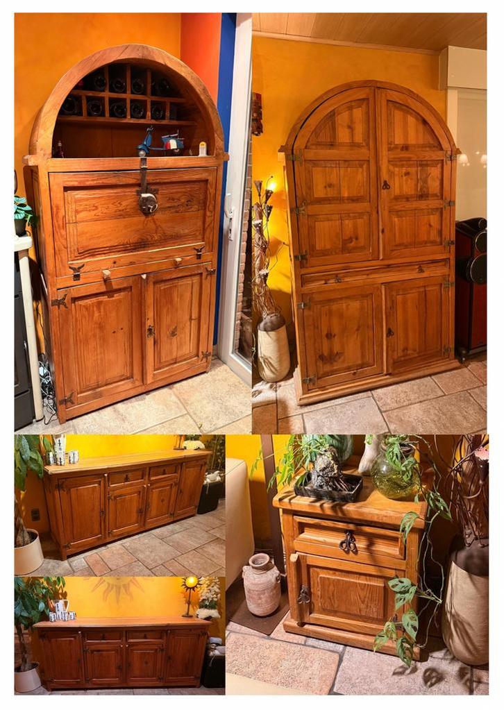 Ensemble de meubles mexicains, commode, bibliothèque,…, Maison & Meubles, Armoires | Dressoirs, Utilisé, Enlèvement