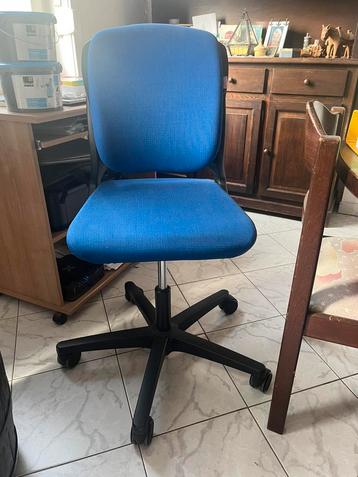 Chaise de bureau, Enlèvement, Comme neuf, Bleu, Chaise de bureau