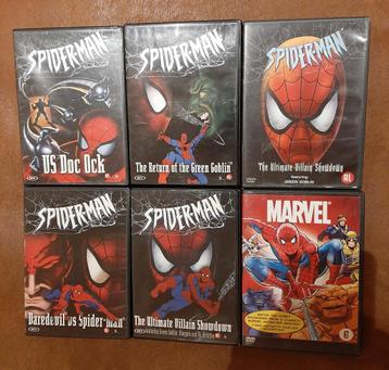 Spiderman, Marvel DVD's, tekenfilms. (6 Stuks) beschikbaar voor biedingen