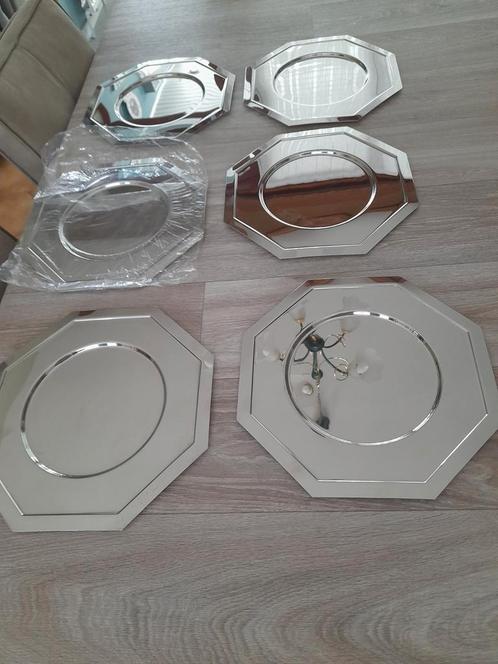 6 inox plaatsborden, Huis en Inrichting, Keuken | Servies, Zo goed als nieuw, Ophalen of Verzenden