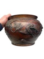 Japanse bronzen schaal Meiji vogeldecoratie - 19e eeuw, Antiek en Kunst, Antiek | Brons en Koper, Ophalen of Verzenden, Brons