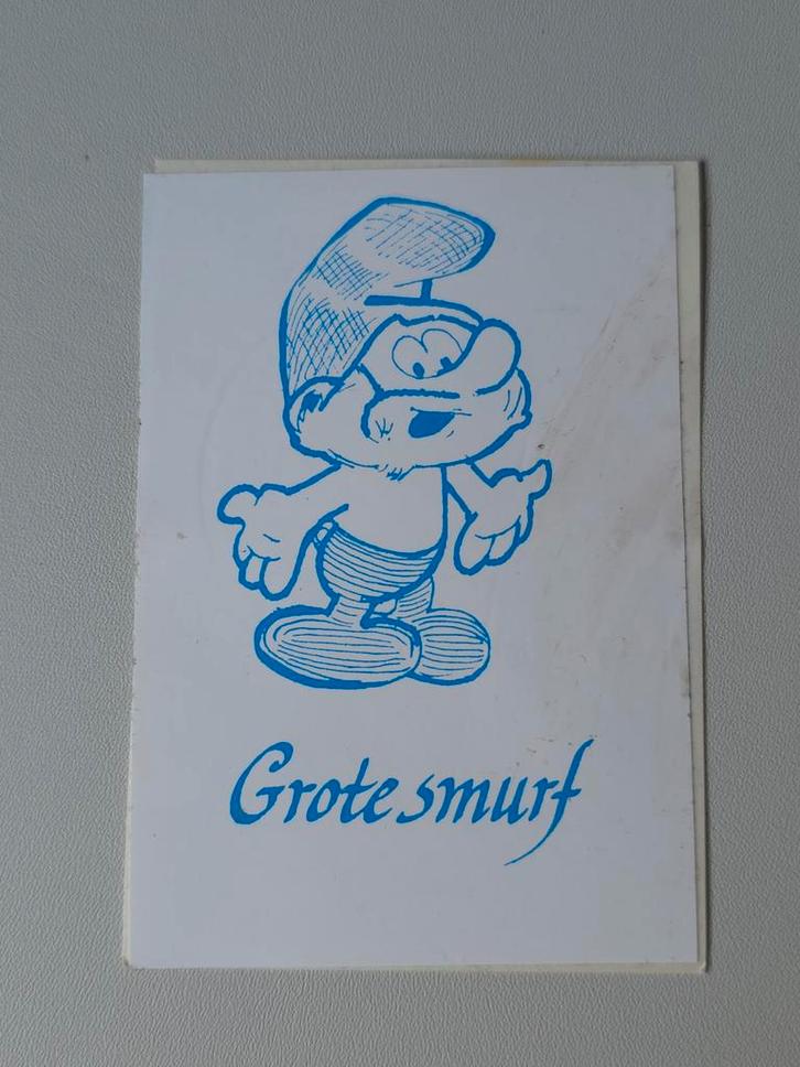 Autocollant Grand Schtroumpf grote smurf, Collections, Schtroumpfs, Comme neuf, Autres types, Grand Schtroumpf, Envoi