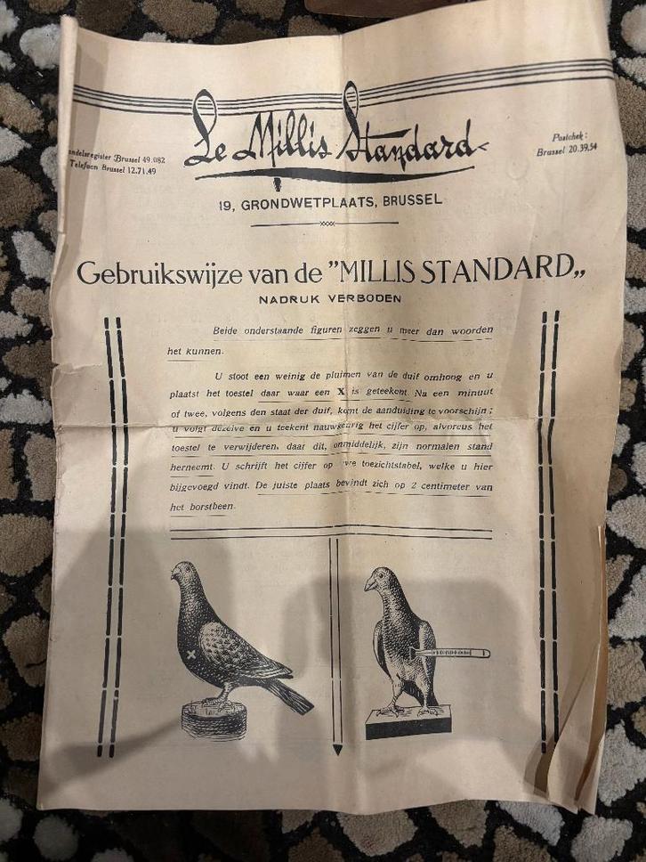 Millis standard koortsthermometer voor postduiven, Dieren en Toebehoren, Vogels | Duiven, Postduif, Meerdere dieren